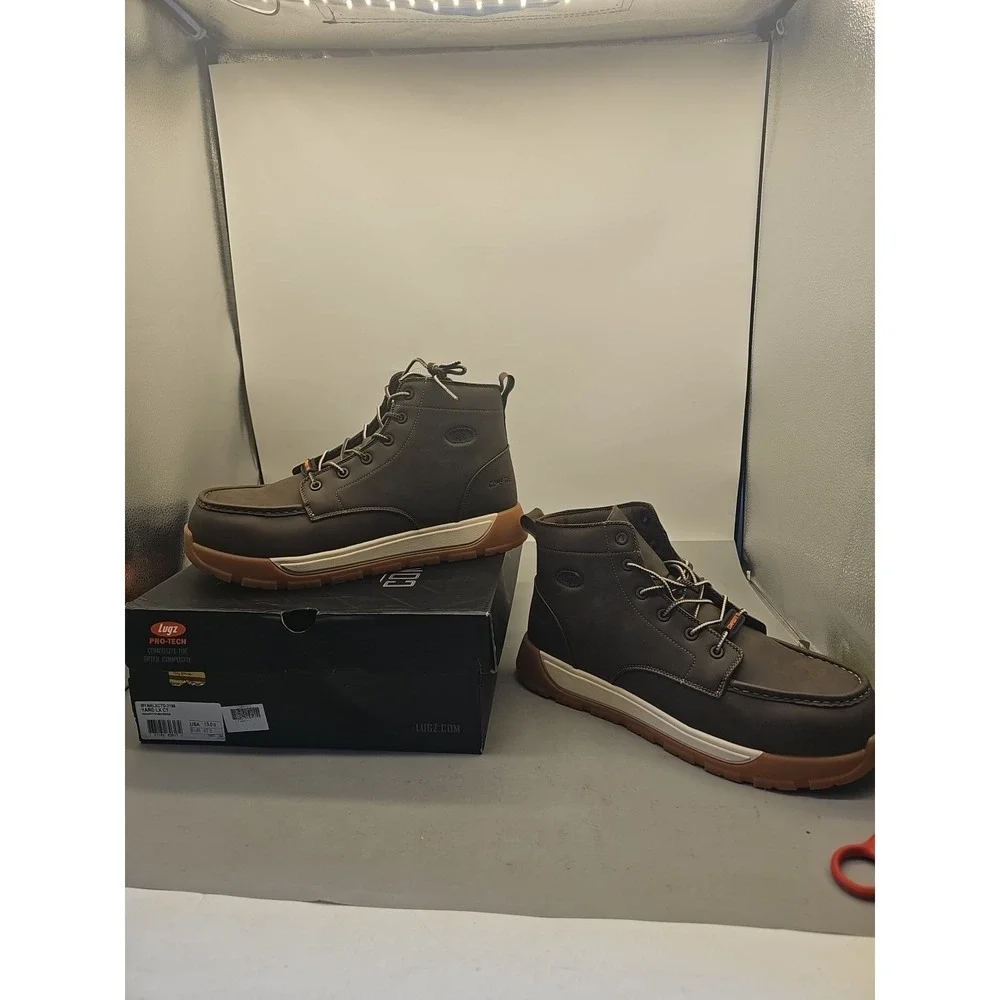 Lugz Yard Lx Slip Resistant Composite Toe Work  Mens Brown  MYARLXCTD-2186 13D‎